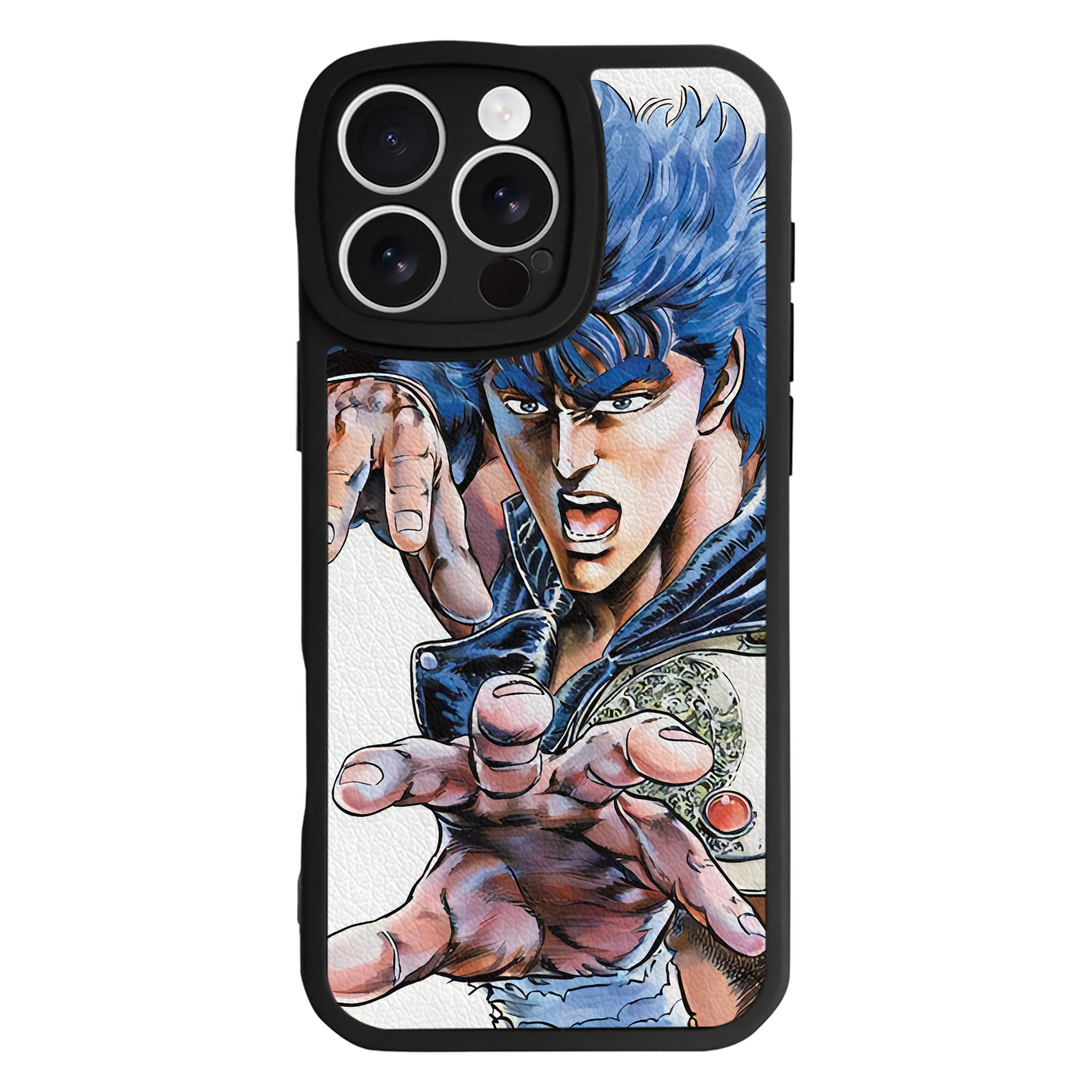 （画像用） 北斗の拳 Fist of the North Star 【iPhone 16シリーズ対応】シリコンスマホケース（レザー調） 材質：シリコン